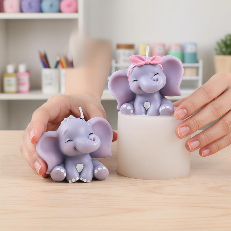 Soap Making Bar - Molde de Silicone 3D de Elefante