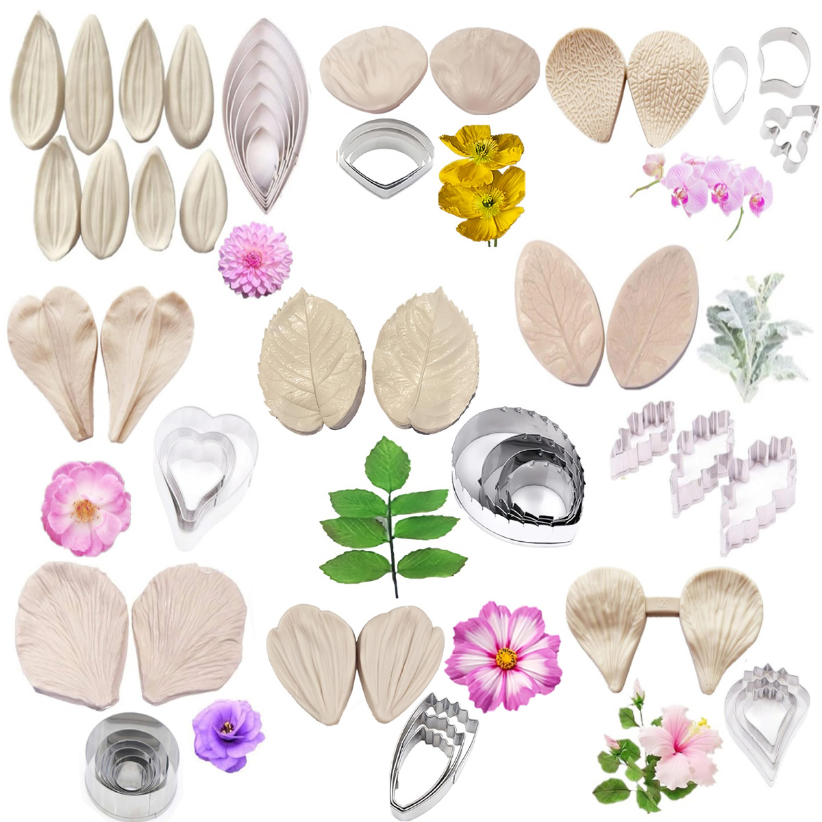 Soap Making Bar - Moldes e cortadores de flores de