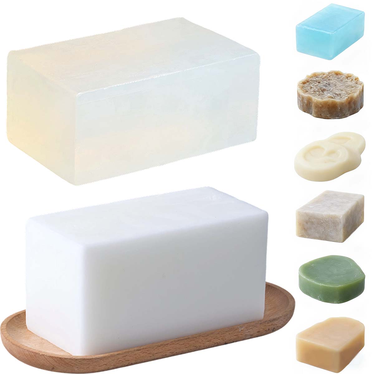 Soap Making With Soap Base - Base de sabão branco transparente 1000g,