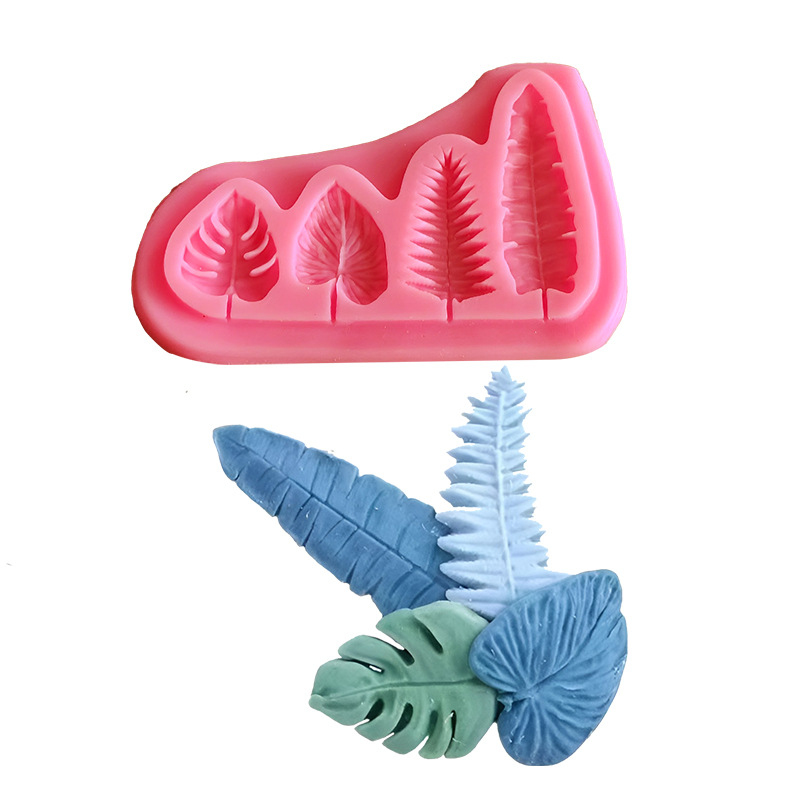 Soap Mold Silicone Loaf - Folhas de palmeira e folha de