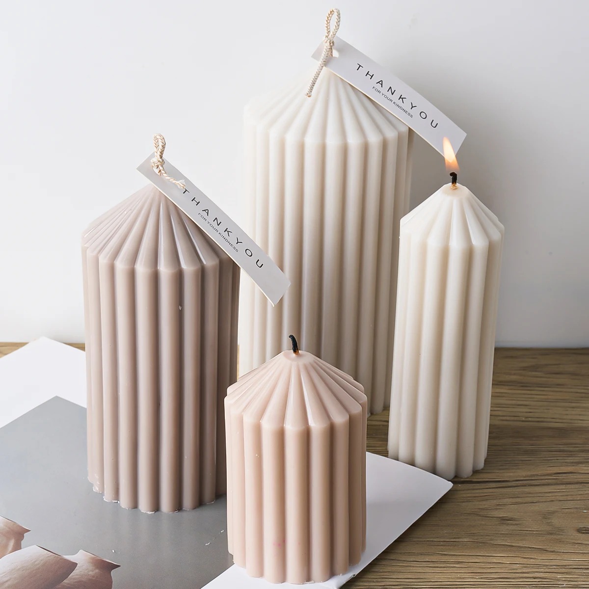 Soap Making Bar - Molde de silicone para velas cilíndricas,