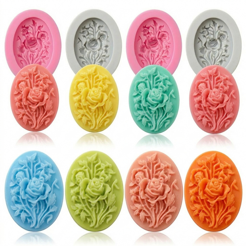 Soap Making Easy - 4 moldes de silicone com formato