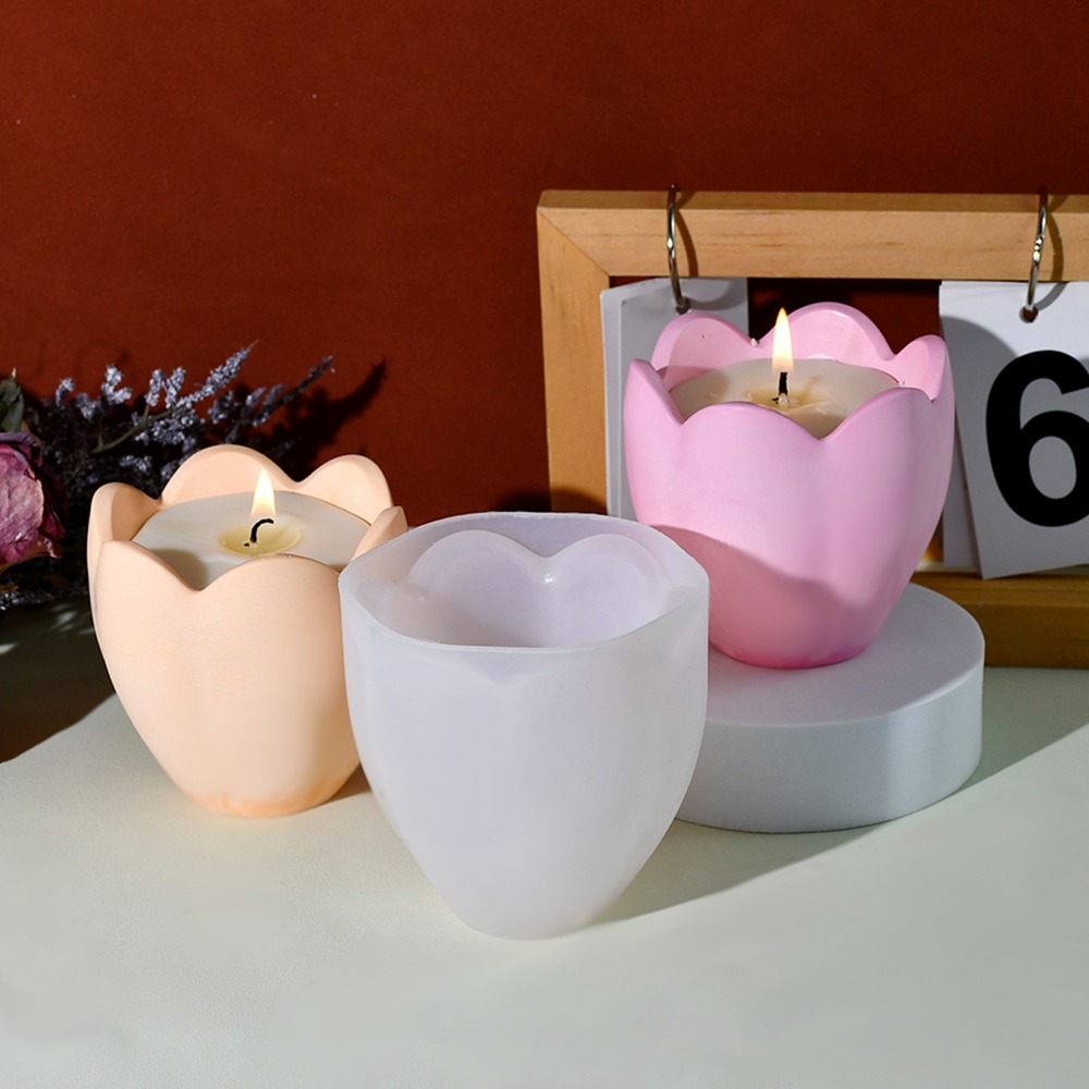 Suporte de vela de tulipa, mol - Soap Making Gifts avaliação e preço