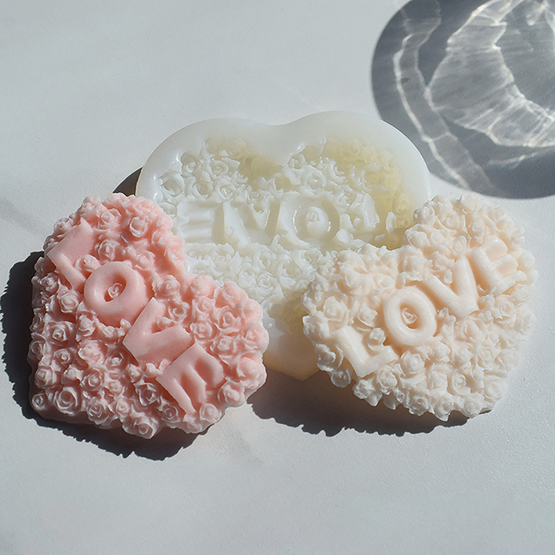 1pc rosa coração forma molde d - Soap Making Gifts avaliação e preço