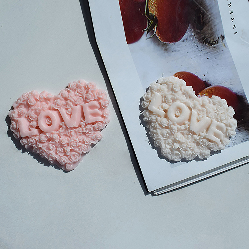 1pc rosa coração forma molde d - Soap Making Gifts avaliação e preço