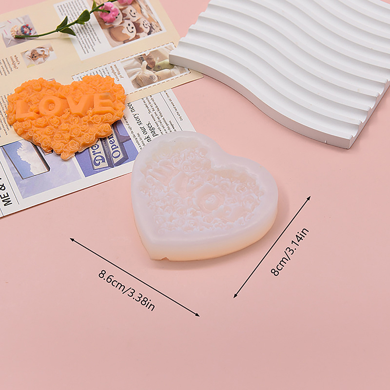 1pc rosa coração forma molde d - Soap Making Gifts avaliação e preço